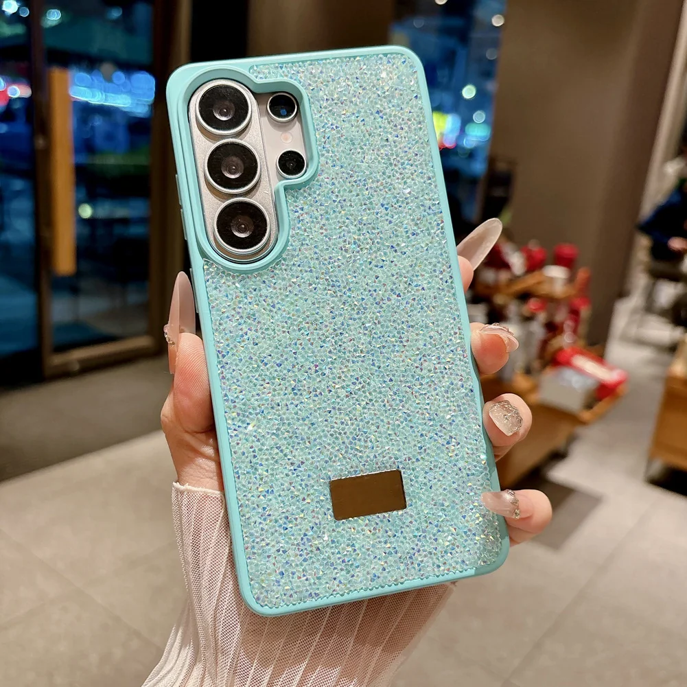Multicolored Rhinestone Glitter Phone Case with Camera Protection