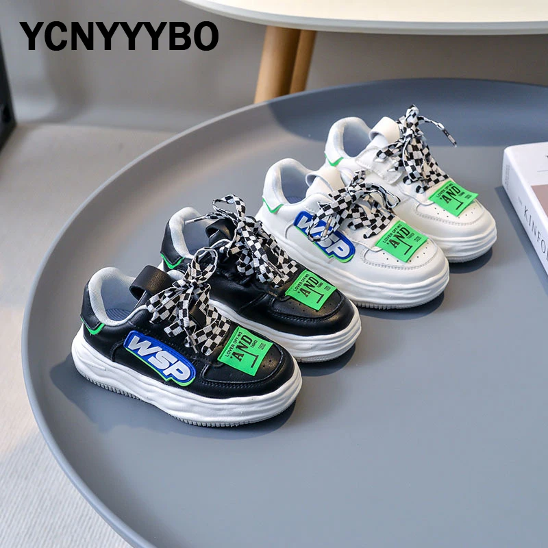 

Kids Casual Sneakers Children Brand Black Shoes Baby Girls Slip On Sport Sneakers Boys Leather Chunky Sneakers Trainers Autumn