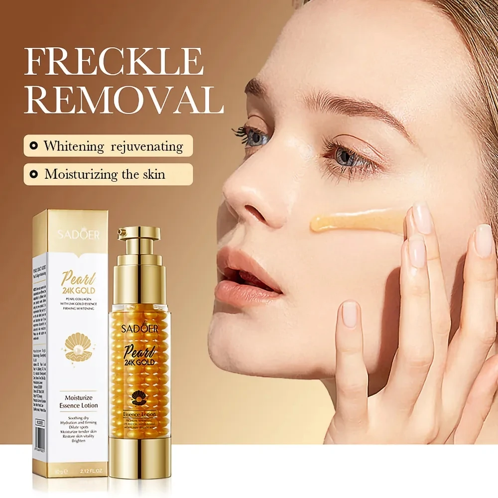 

Skin Care Whitening Essence Lotion 24K Pearl Collagen Emulsion Freckle Removal Lighten Spots Face Care Korean Products