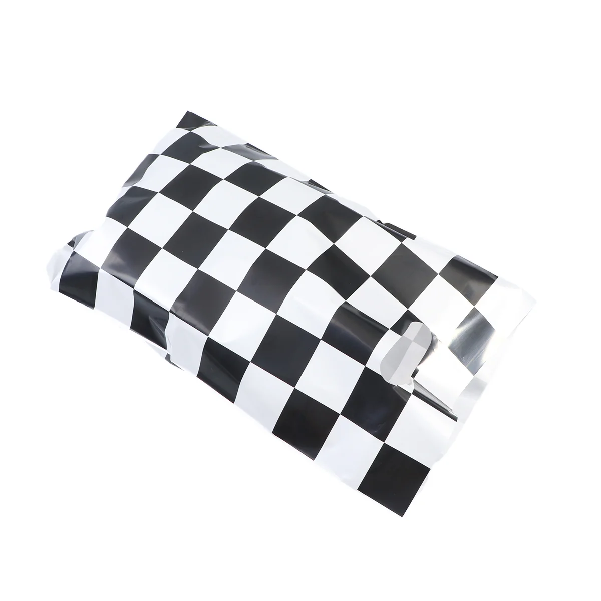 

50pcs Racing Car Theme Gift Pouch Black and White Checkered Printing Packing Tote Bags Gift Wrapping Supplies for Birthday