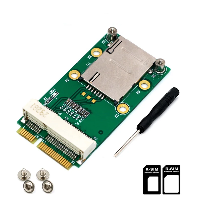 

MINI PCI-e к MINI PCIe адаптер PCIe карта-ключ со слотом для SIM-карты для LTE EP06-E EC25-E MC7455 EC25-AU SIM7600SA