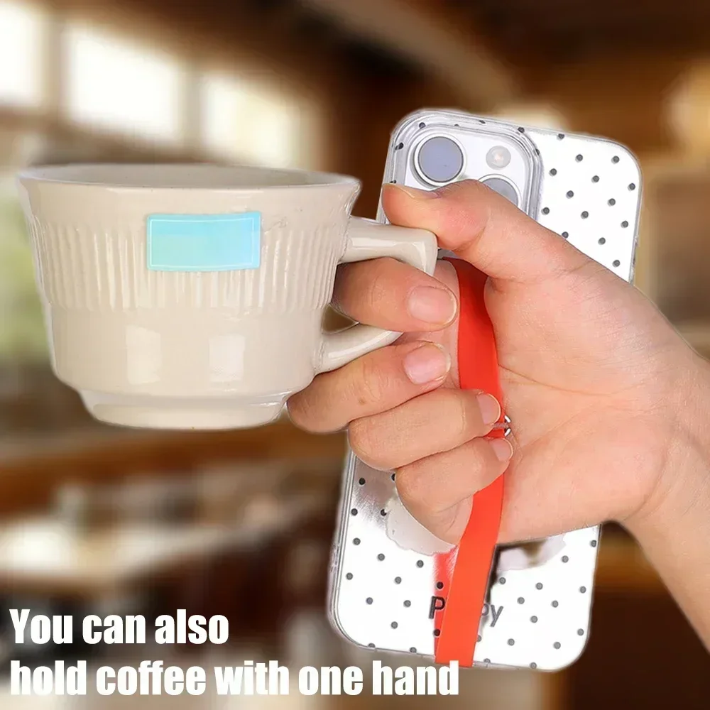 Silicone Phone Strap with Clip | Secure Finger Grip Holder