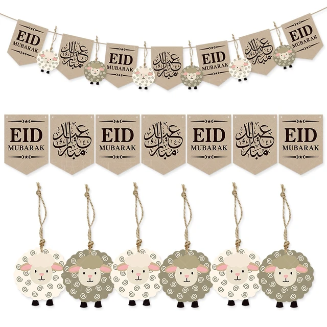 Fondo de Eid Mubarak 2024, decoración de Kareem Ramadán para el hogar,  suministros de fiesta musulmanes islámicos, decoración de Ramadán Mubarak  Eid Al Adha - AliExpress