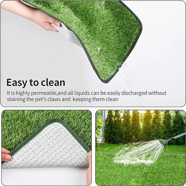 Artificial Grass Dog Potty Pad - Easy to Clean, Odor Resistant,Indoor/Outdoor Pet Training Solution 3