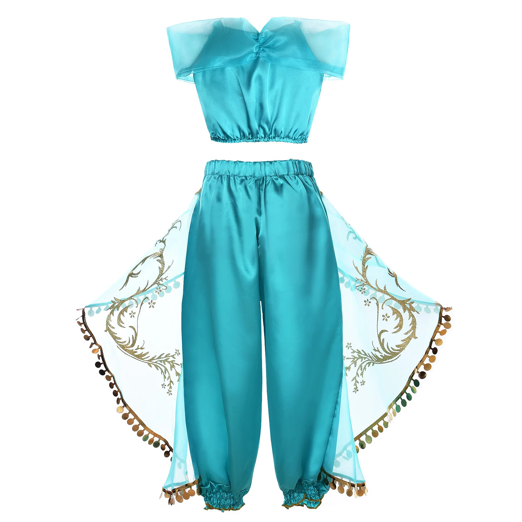Disney Aladding and the Magic Lamp Jasmine Fairy Costume Princess Dress up for Little Girl Fancy 2024 Halloween Carnival Cosplay