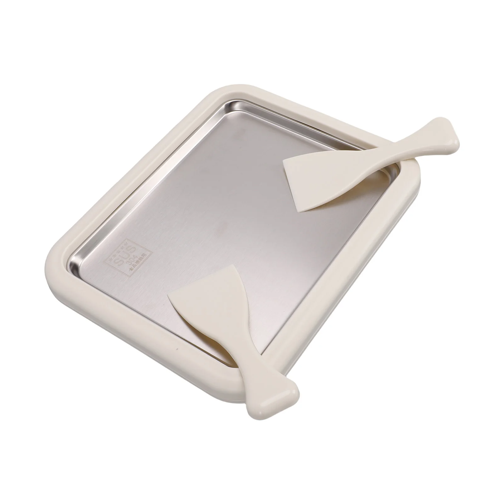 Ice Cream Maker DIY Homemade Soft Serve Machine for Ice Yogurt Sorbet Cold Sweet Fried Ice Pan DIY Household Frozen Yogurt Maker