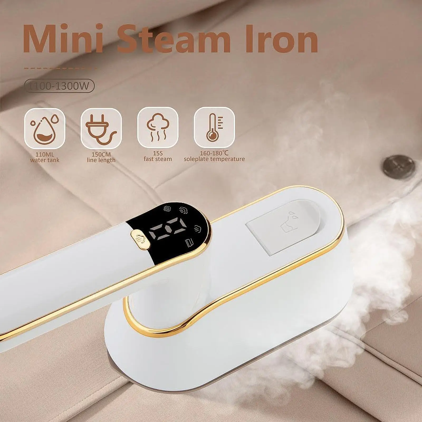 Mini Garment Iron Travel Steamer for Clothes for Home Laundry Room Traveling