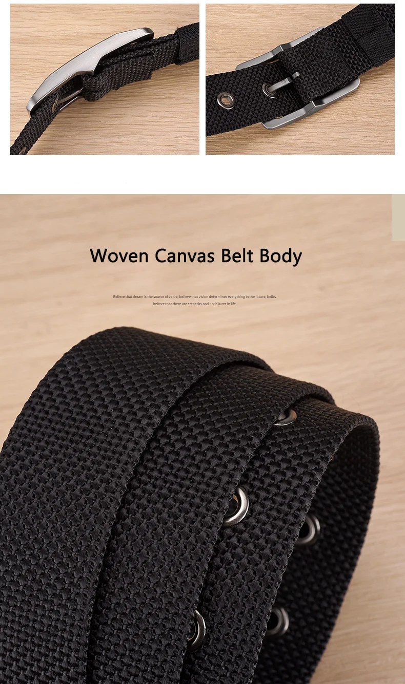 Dinisiton Herren Nylon Gürtel Legierung Nadel Schnalle Gürtel Militär training liefert lässigen Stil Outdoor-Sport gürtel – Detail 5