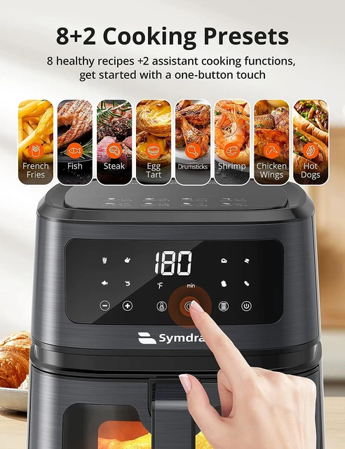 1pc , Air Fryer , 5 Quart Air Fryer Oven With Smart Cooking Programs ,  Large Capacity Multifunctional Electric Fryer , Household Electronic Touch  Cont