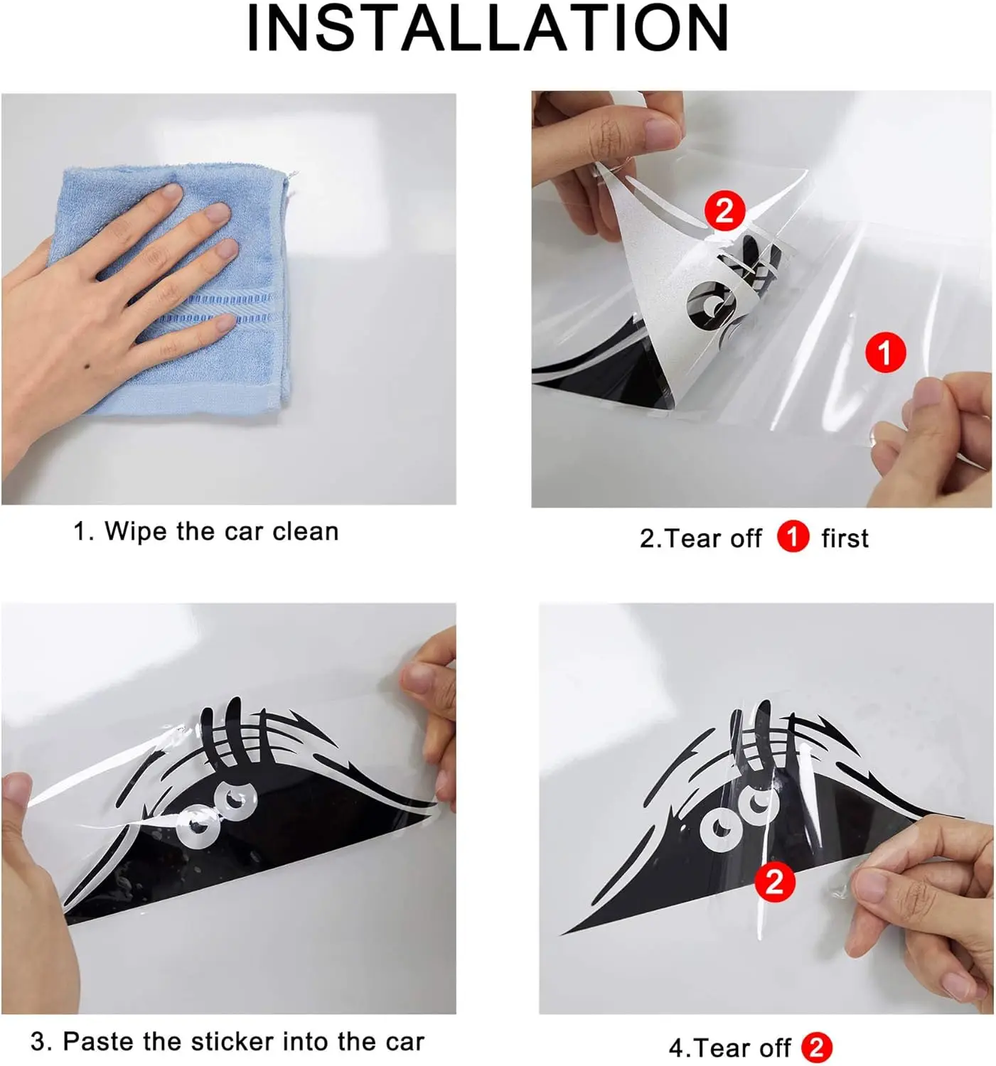 20*8cm Peeking Monster Sticker Funny Walls Windows Sticker Graphic Vinyl Car Decals Stickers