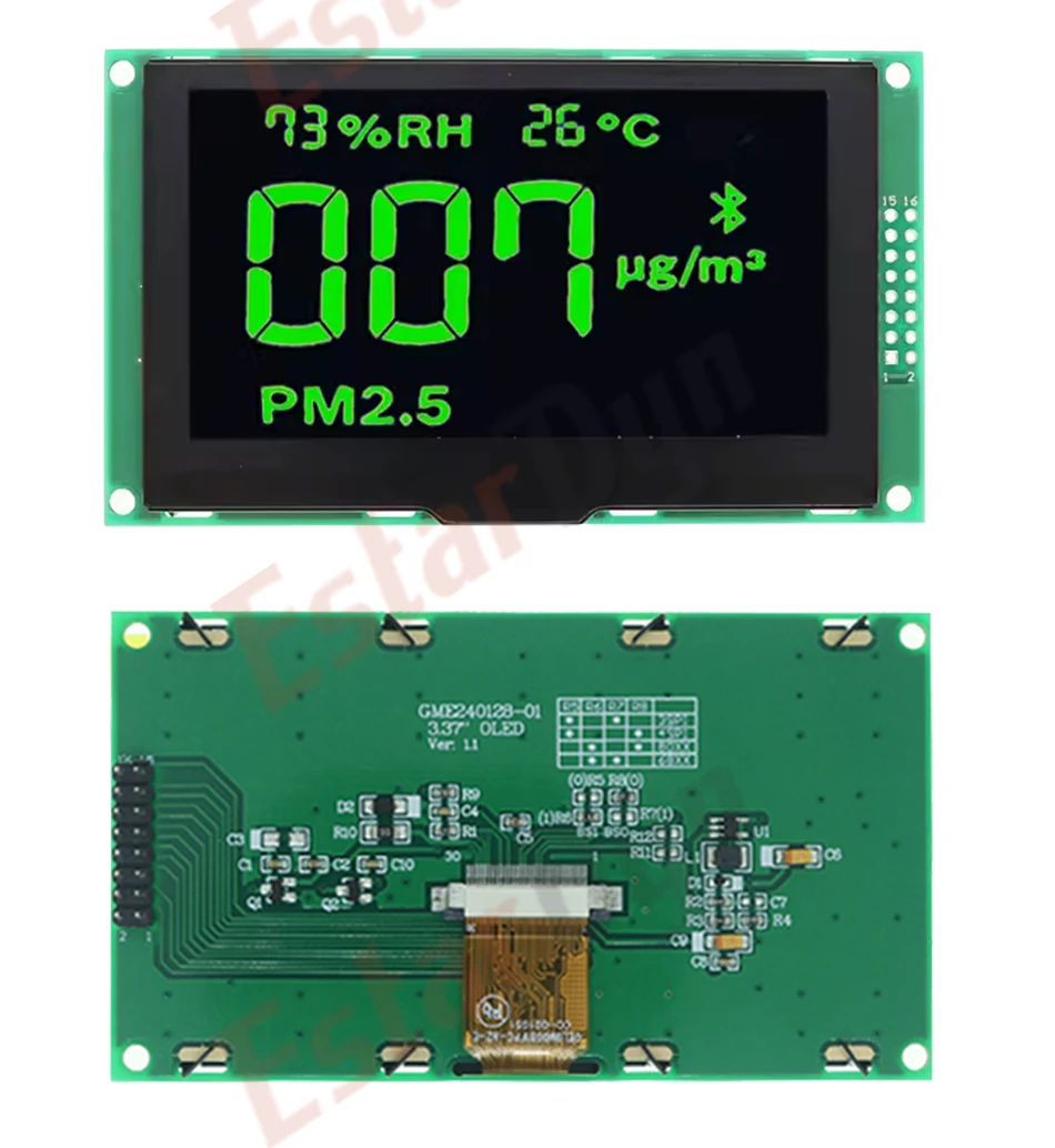 Estardyn 3,37 Zoll 3,37" OLED-Anzeigemodul HD LCD LED-Bildschirm 240×128 SPI-Schnittstelle SSD1322 – Detail 4