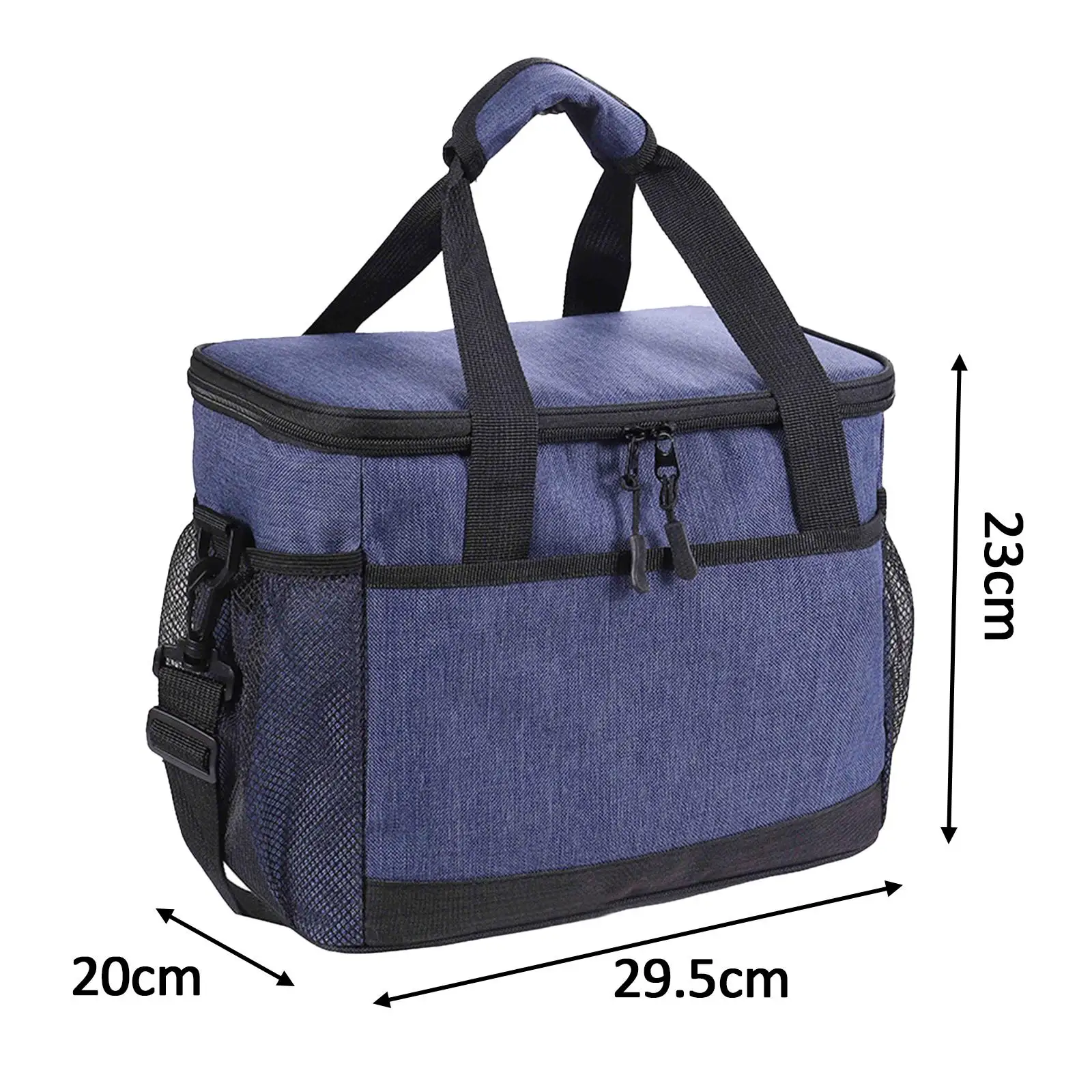 Insulated Cooler Bag with Adjustable Strap Lightweight Leakproof Lunch Box for Fishing Camping Office Park Day Trips Picnic Insulated Cooler Bag with Adjustable Strap Lightweight Leakproof Lunch Box for Fishing Camping Office Park Day Trips Picnic