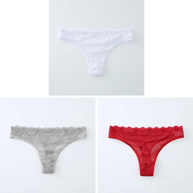 3Pcs/Lot Women's Thongs Panty Breathable Intimate Lingerie G