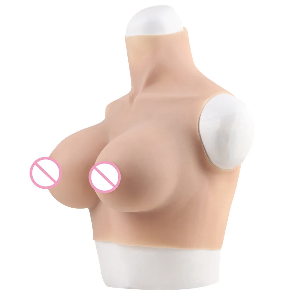 KnowU Cup E Normal Size Fake Silicone Breast Forms High Collar Sleeveless  Cosplay Fake Artifical Huge Boobs - AliExpress