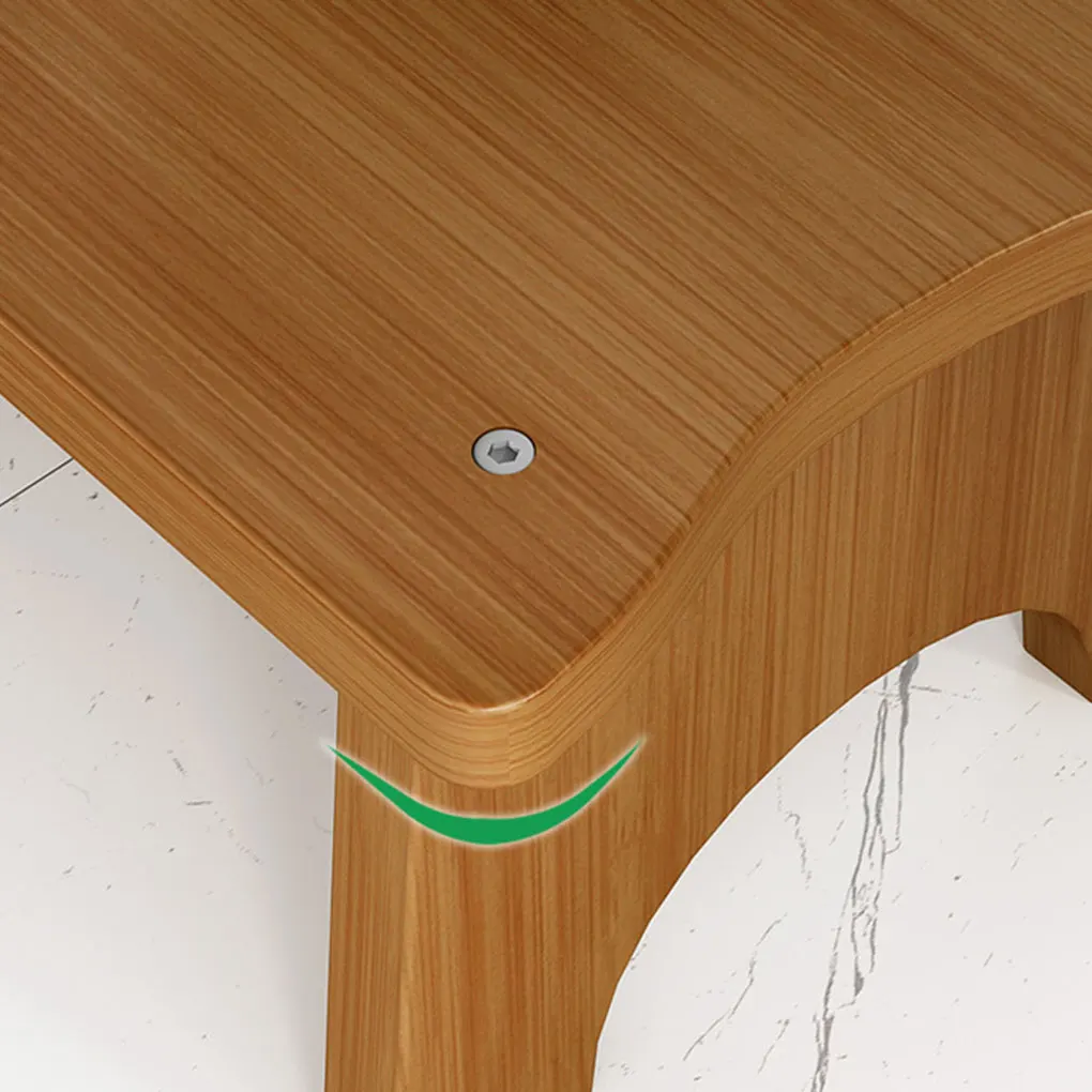 Bamboo Toilet Stool Bathroom Waterproof Non Slide Poop Seat Children Washroom Restroom Closestool Squat Bench Home Log Footstool