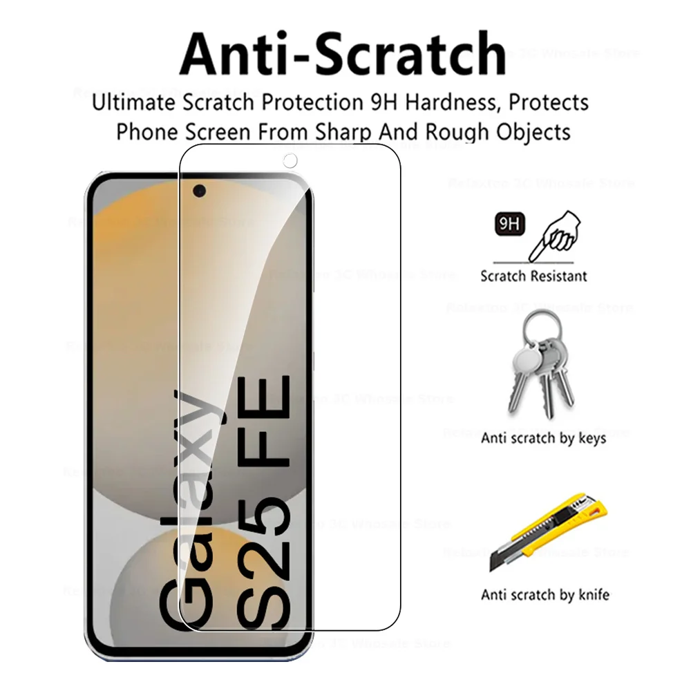 Premium 9H Tempered Glass Screen Protector, 1-5 Pack, 6.7 inch, 2025 Model