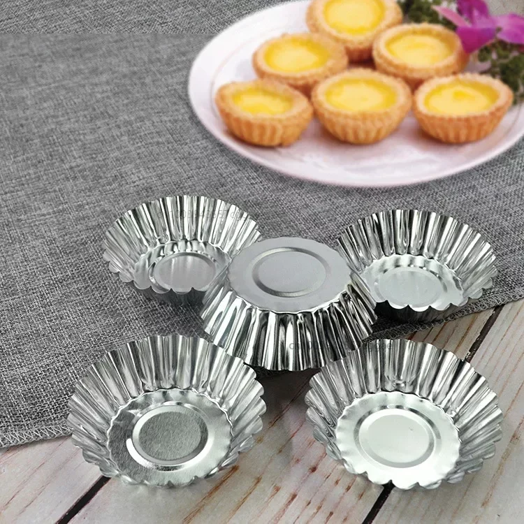 4-Size Aluminum Baking Cup Set (20-Piece) – Egg Tart, Cupcake & Cookie Molds - View #3