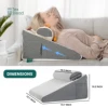 2 pc Wedge Pillow with Memory Foam Top Chic Jacquard Cover for Sleeping and Acid Reflux for Headboard and sofa Triangle Pillow 6