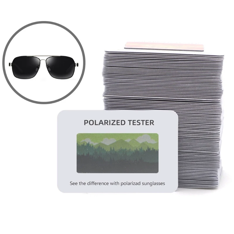 100 Pieces Wear Glasses Check Polarized Test Card Sunglasses Polarized Tester Dropshipping for polarized test card