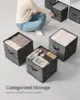 Storage Cubes, 13-Inch Non-Woven Fabric Bins with Double Handles, Set of 10, Closet Organizers for Shelves, Foldable, for Clothe 4