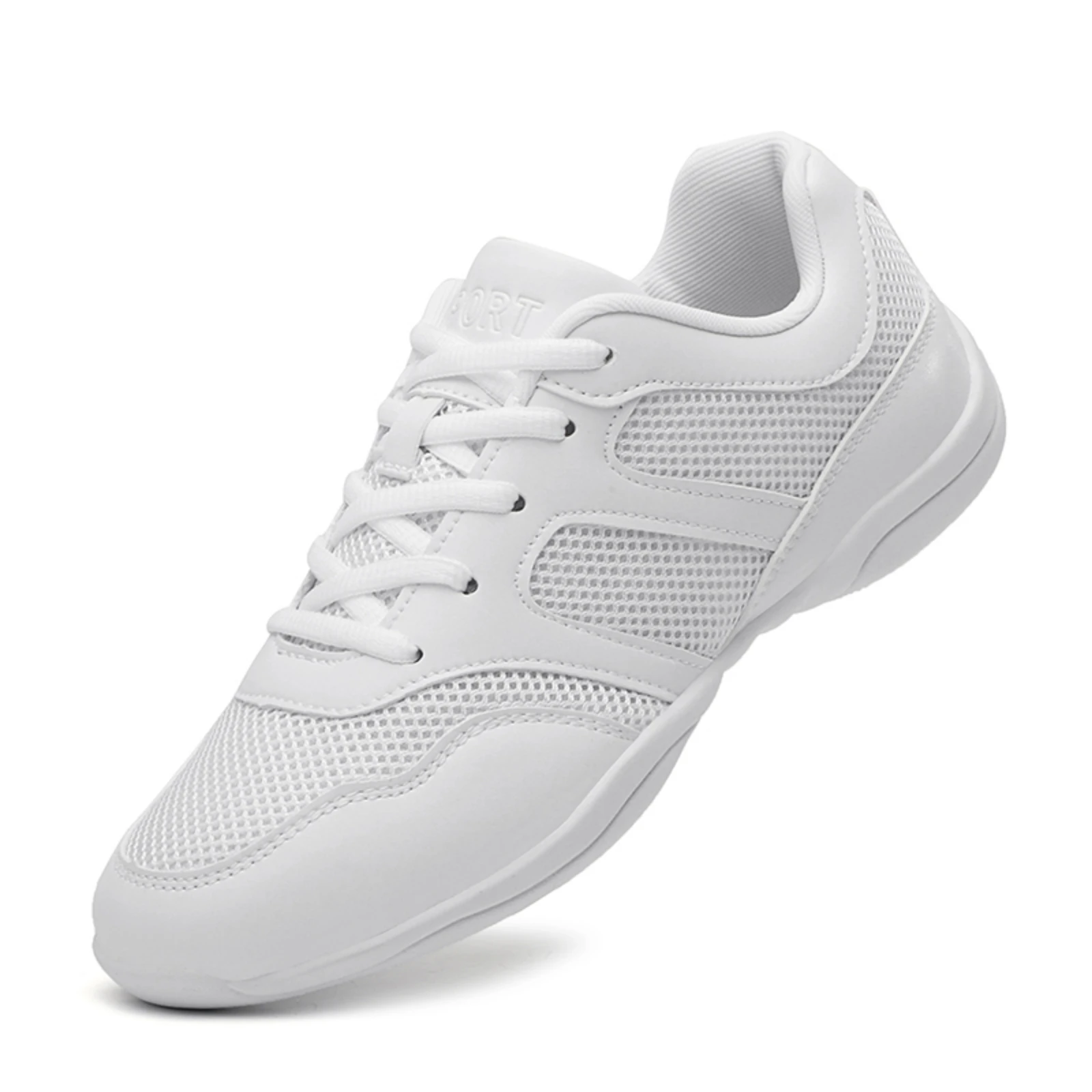 Marwoo 2128 Girls cheerleading shoes, children's lightweight aerobics shoes, training competition sports shoes