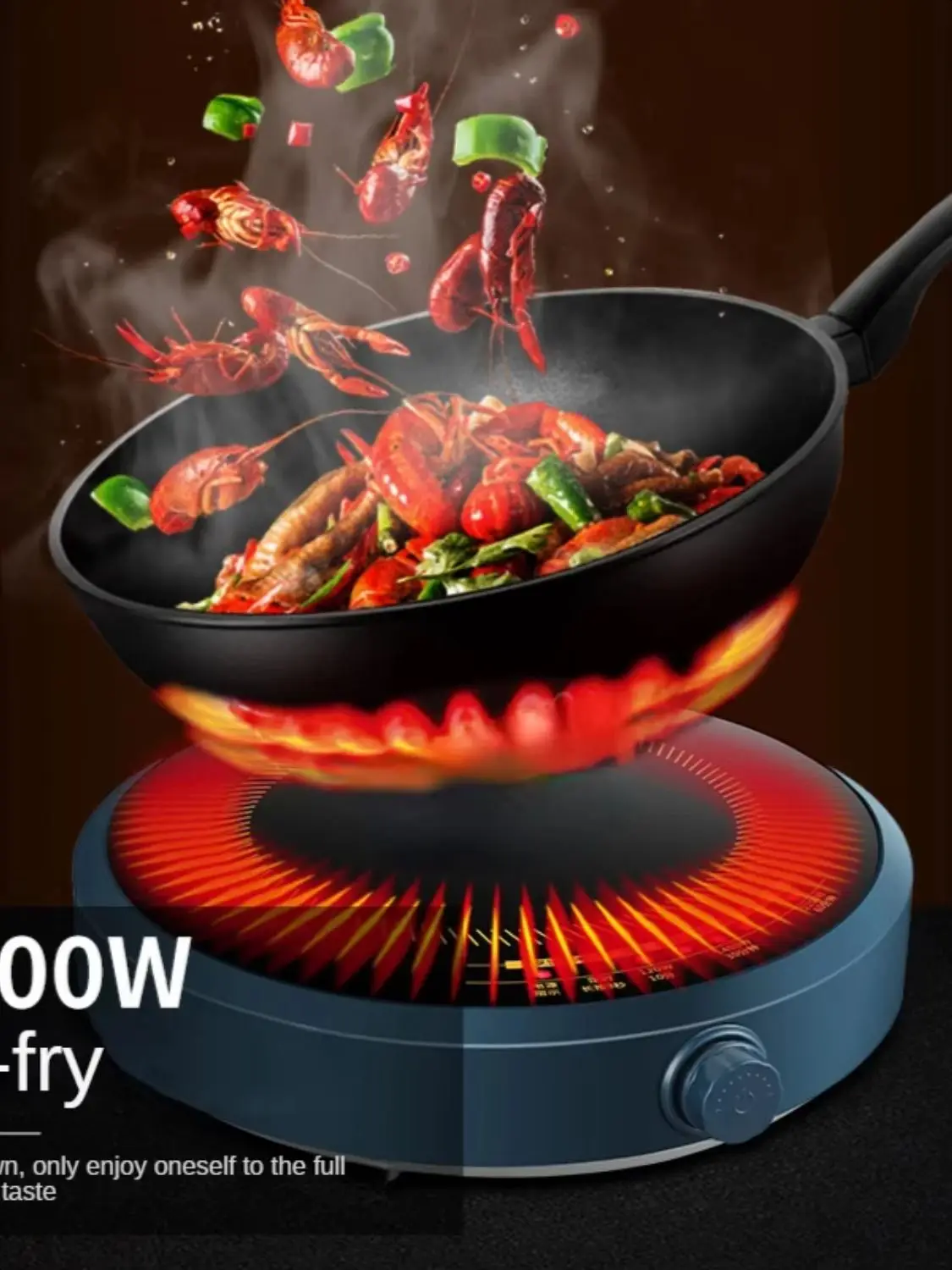 Induction Knob Induction Cooker Boiler Waterproof 2200W Stir-Fry Cooking Plate ...