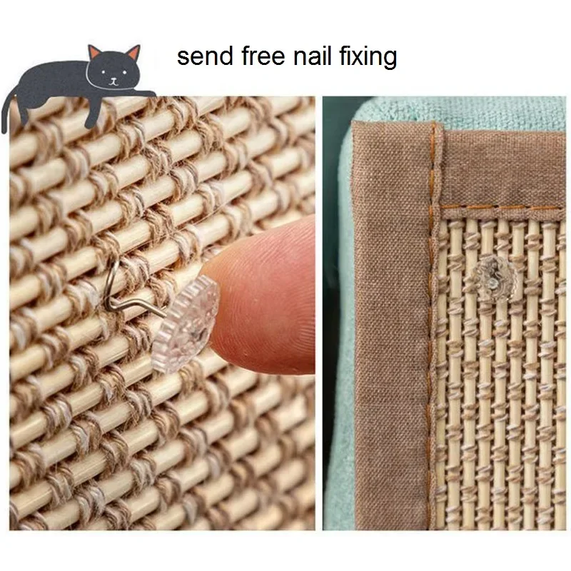Title 3, Natural Bamboo Cat Scratcher Sofa Mats Board Ca...