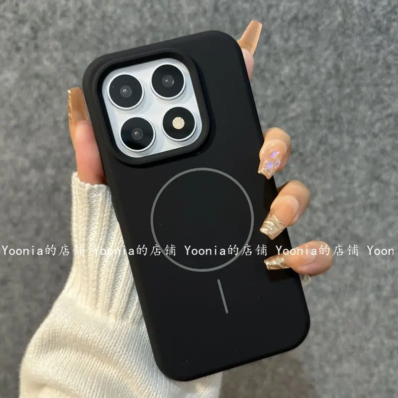 Premium Shockproof Matte Back Cover in Luxury Liquid Silicone with Magsafe Compatibility