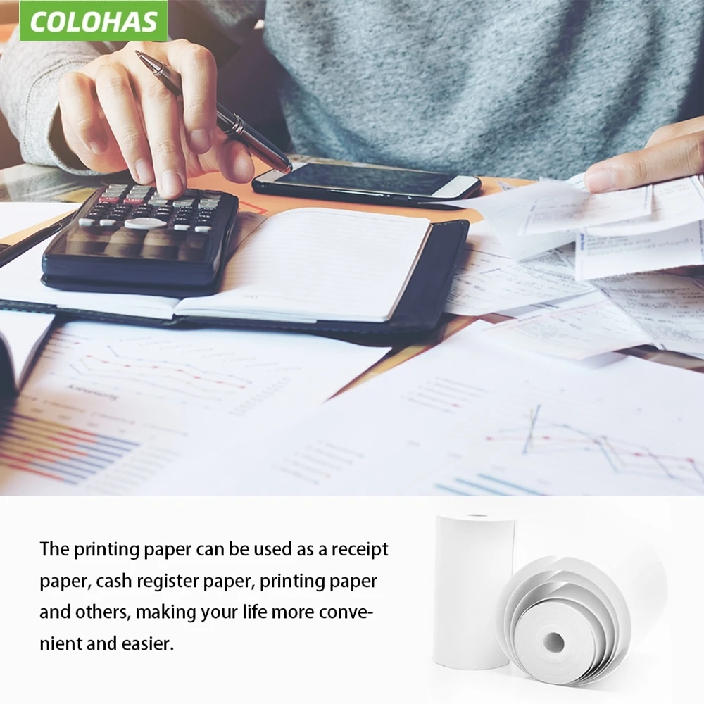 15 롤 57x25 MM 감열지 흰색 어린이 카메라 인스턴트 인쇄 어린이 카메라 인쇄 용지 교체 액세서리 부품