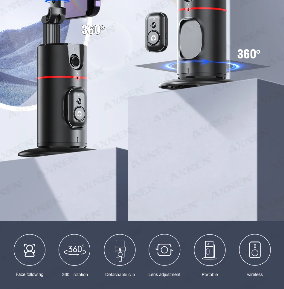 Axnen p02 360 graden smartphone gimbal met afstandsbediening_voghion.com
