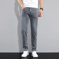 Marque de luxe printemps été hommes jean mince Denim pantalon coton bleu travail en plein air corée pantalon mâle grande taille 28-38 3