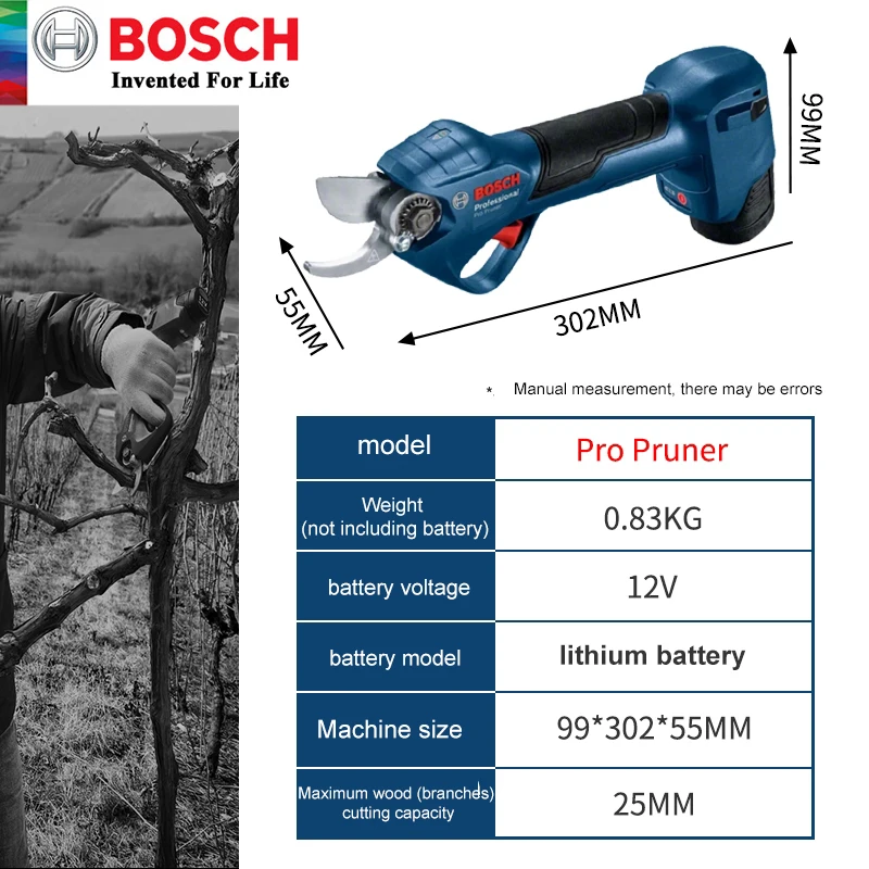 Bosch Pro-tijeras de podar inalámbricas, herramienta eléctrica recargable,  12V - AliExpress