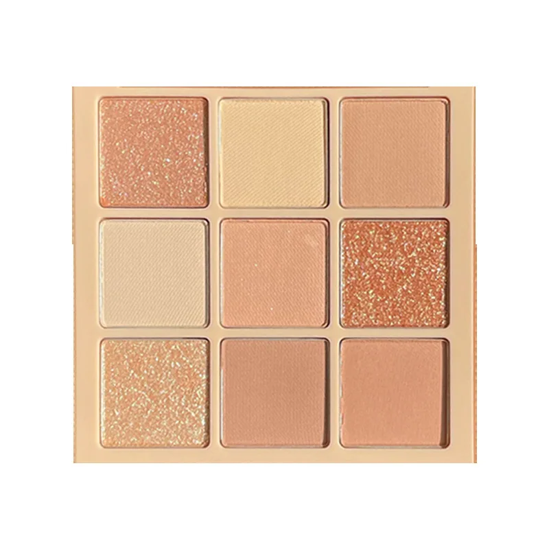 Eye Shadow Palette 9-Color Glitter Pearly Nude Long Lasting Korean