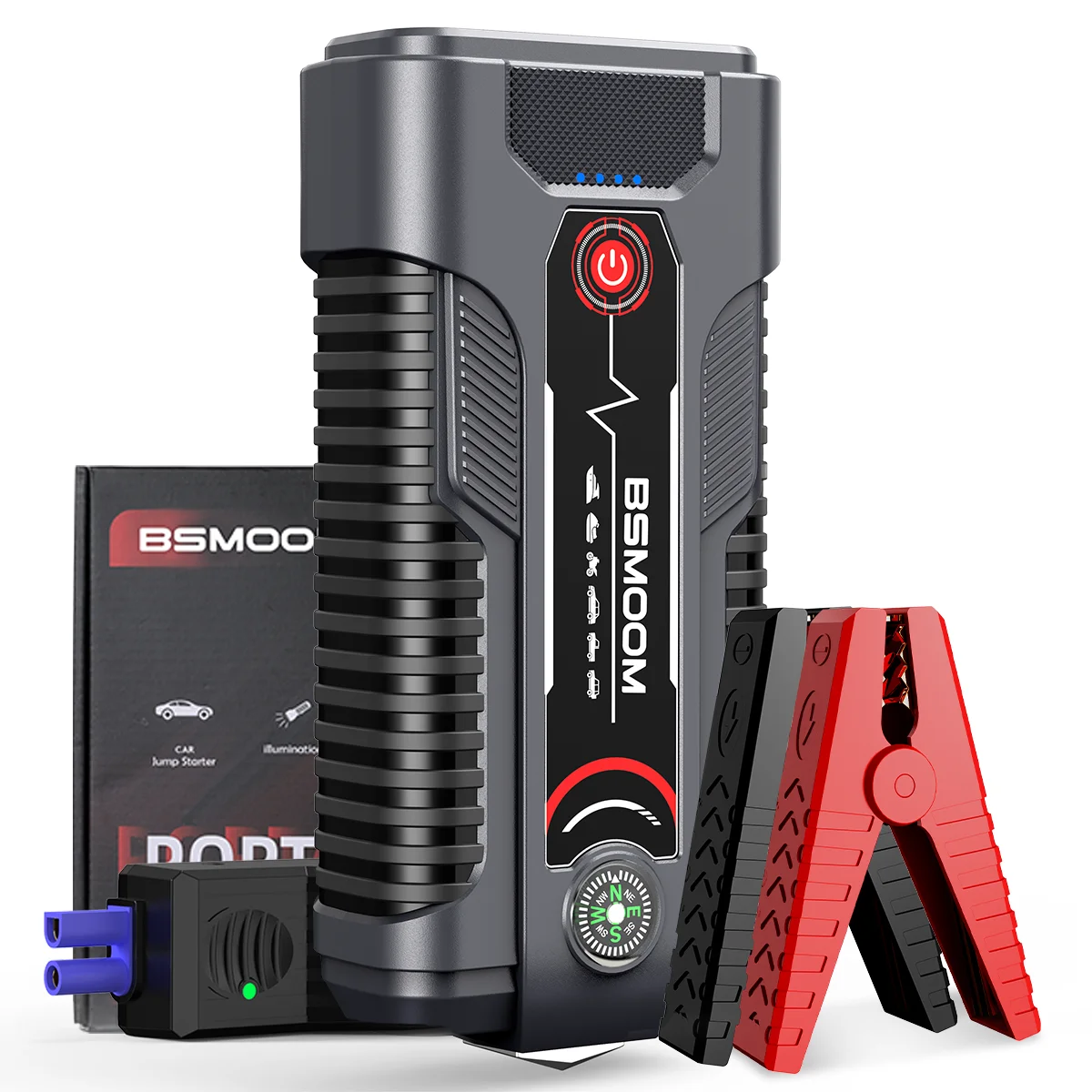 Démarreur de saut de voiture 5000A avec compresseur d'air, dispositif de démarrage de Booster de batterie de voiture, pompe à Air 150PSI, puissance bancaire 12V avec lumière LED