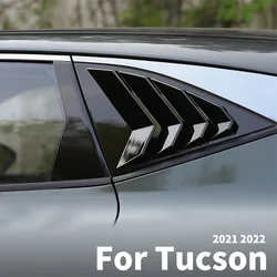 Accessoires de voiture en Fiber de carbone ABS, pour Hyundai le tout nouveau Tucson NX4 Refit 2021 2022, stores triangulaires arrière, décoration de fenêtre 