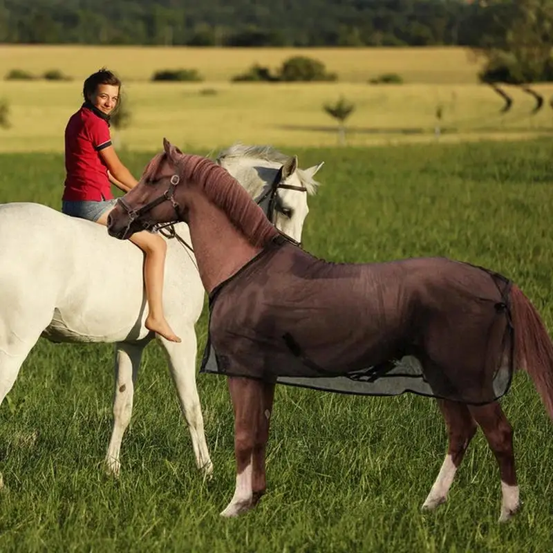 Horse Fly Sheet Reusable Fly Sheet Adjustable Horse Care Sheets UV Protective Horse Fly Sheet Lightweight Breathable Protection 2