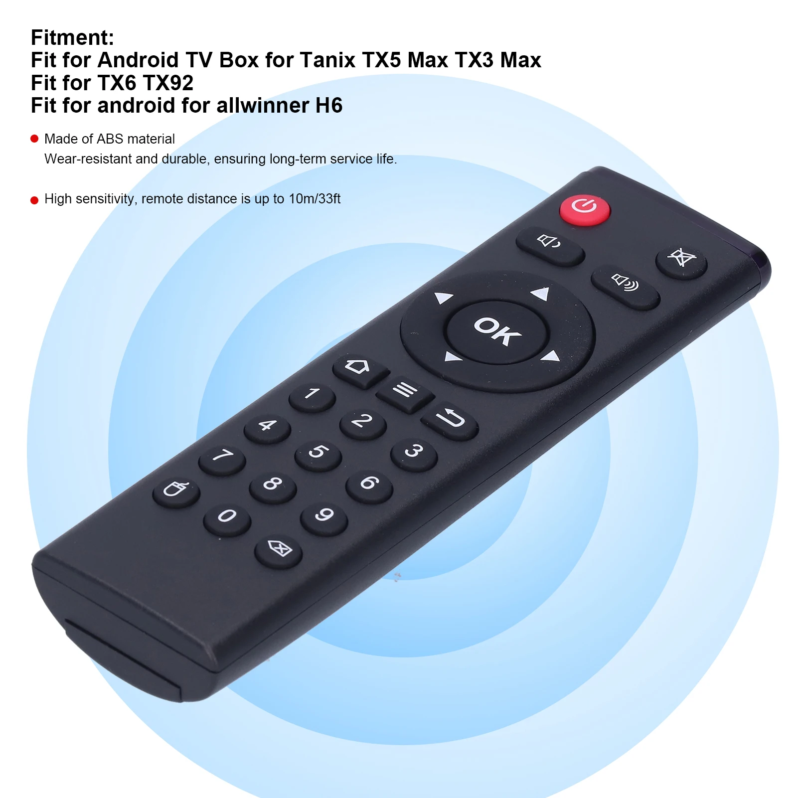 Remote Control Replace Remote Control for Tanix TX6 Remote Control Replacement Fit for Android TV Box for Tanix TX5 Max TX3 Max