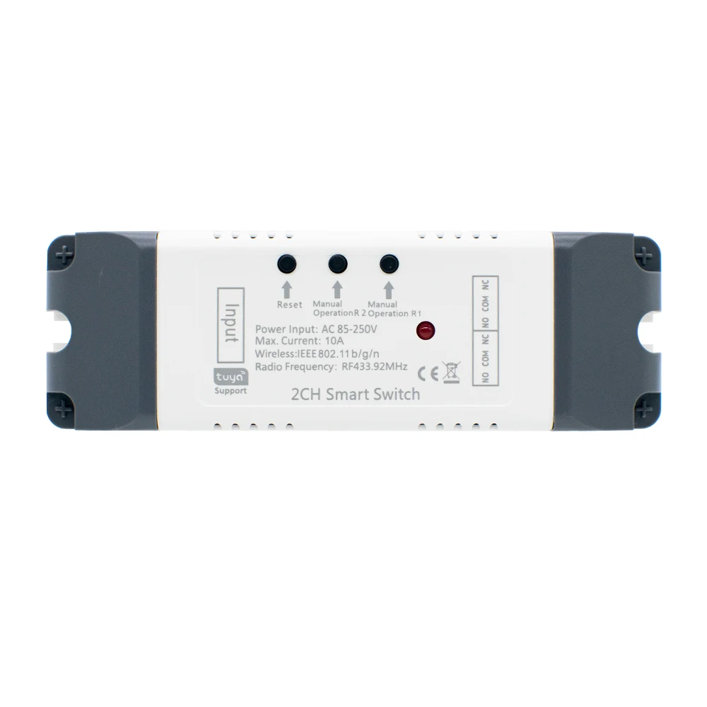 Dual-Channel Smart WiFi Switch with RF Remote Control