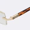 High Quality Anti Blue Light Reading Glasses Luxury Crystal Len Frameless Presbyopic Eyeglasses Unisex Optical Far Sight Eyewear 5