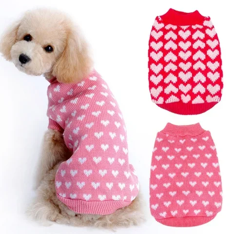 

Dog Cat Clothes Winter Warm Cat Sweater Clothing Chihuahua Yorkie Pug Knited Puppy Outfit Pet Pullover Apparel