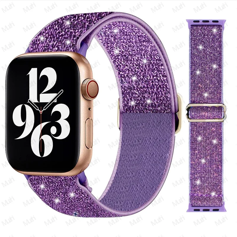 Bohemian Nylon Elastic Shiny Bracelet Strap