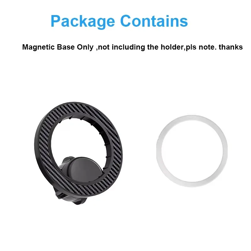 Magnetic Car Mount with 17mm Ball Head Base for Phones and GPS Devices