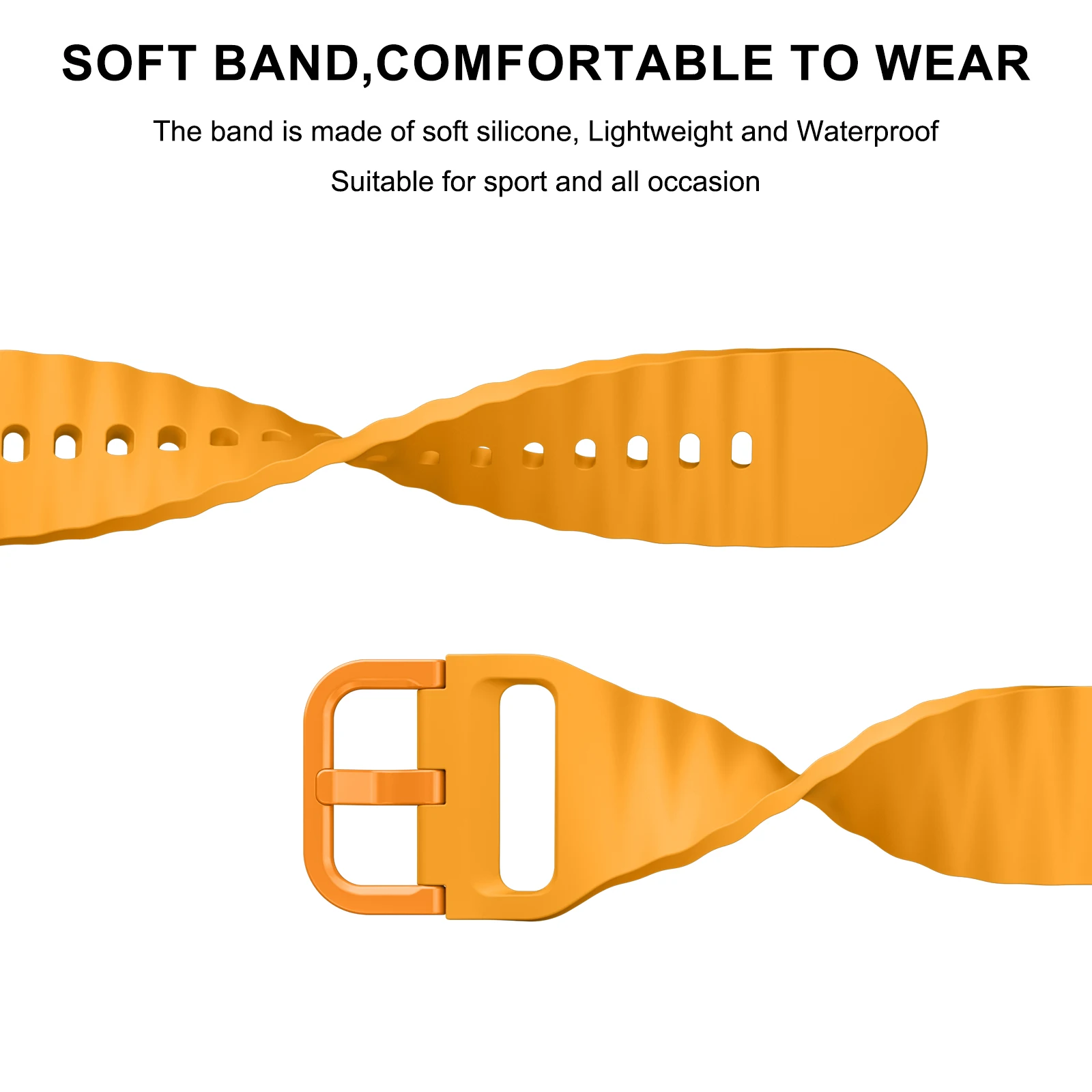 Enhanced Silicone Strap with TPU Protective Case for Smartwatches | Sport Bracelet Accessory