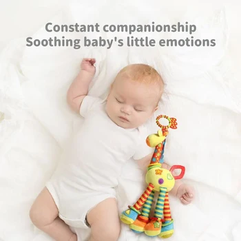 Soft Giraffe Wristband Workout Toys Children Vehicle-Mounted Music Pendant Baby Sleeping Companion Cute Action Figure Toys Gift