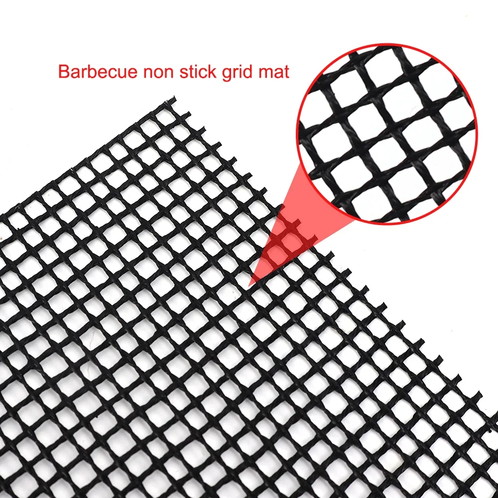 Premium Non-Stick Reusable BBQ Grill & Baking Mesh Pad - High Temperature Resistant, Easy-to-Clean Cooking Tool, 40x30cm