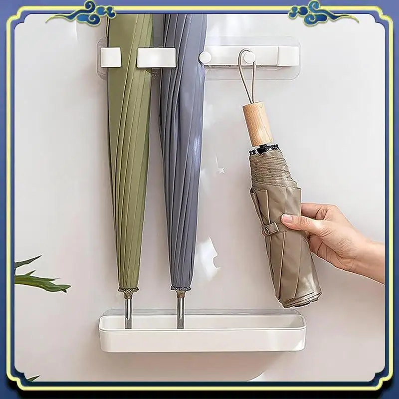 Wall Mounted Umbrella Holder Rack Umbrella Frame Wall-Mounted Storage Rack, Space Saving Organizer