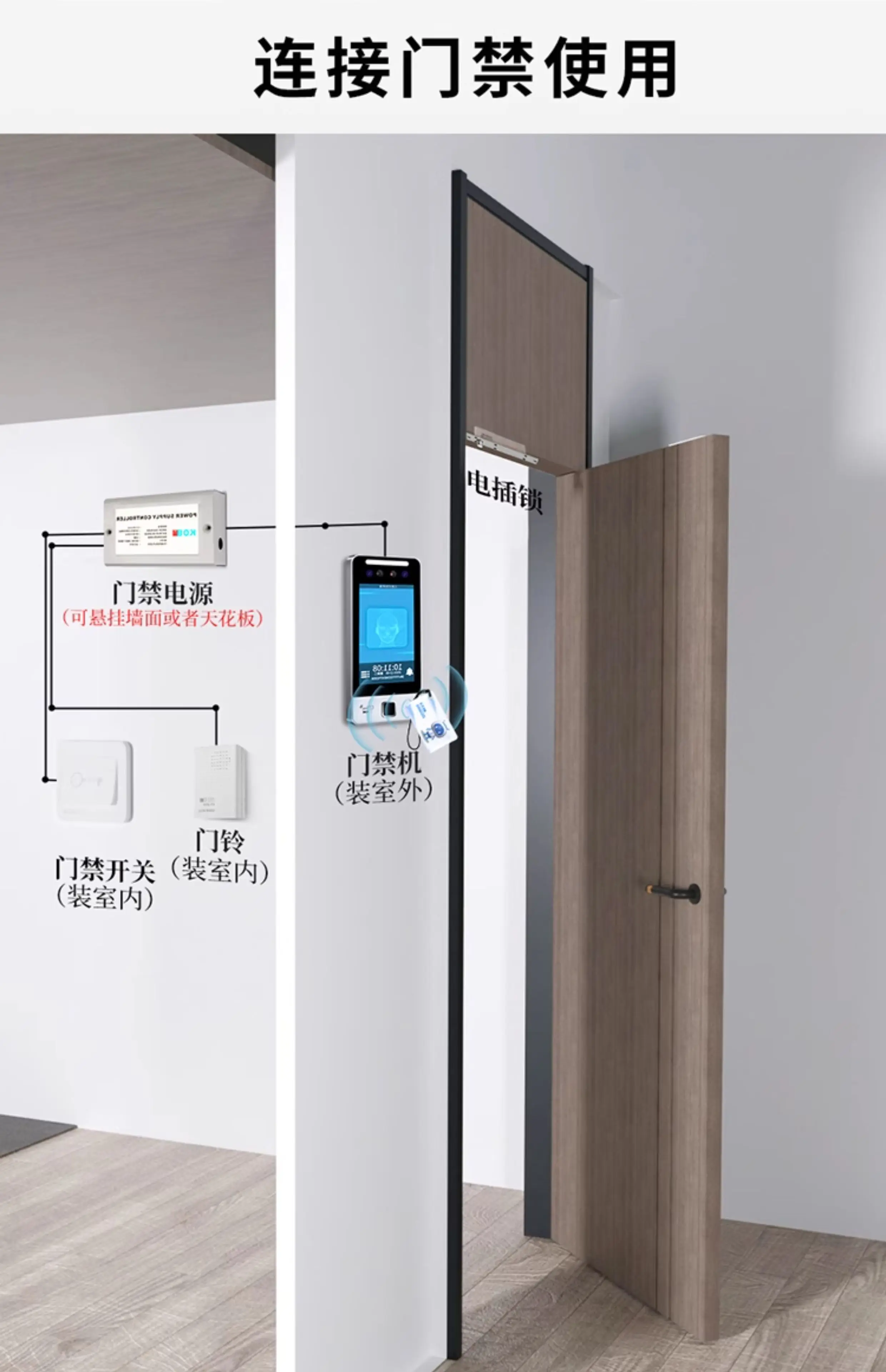 dynamic facial recognition access control system all-in-one machine 5-inch acces