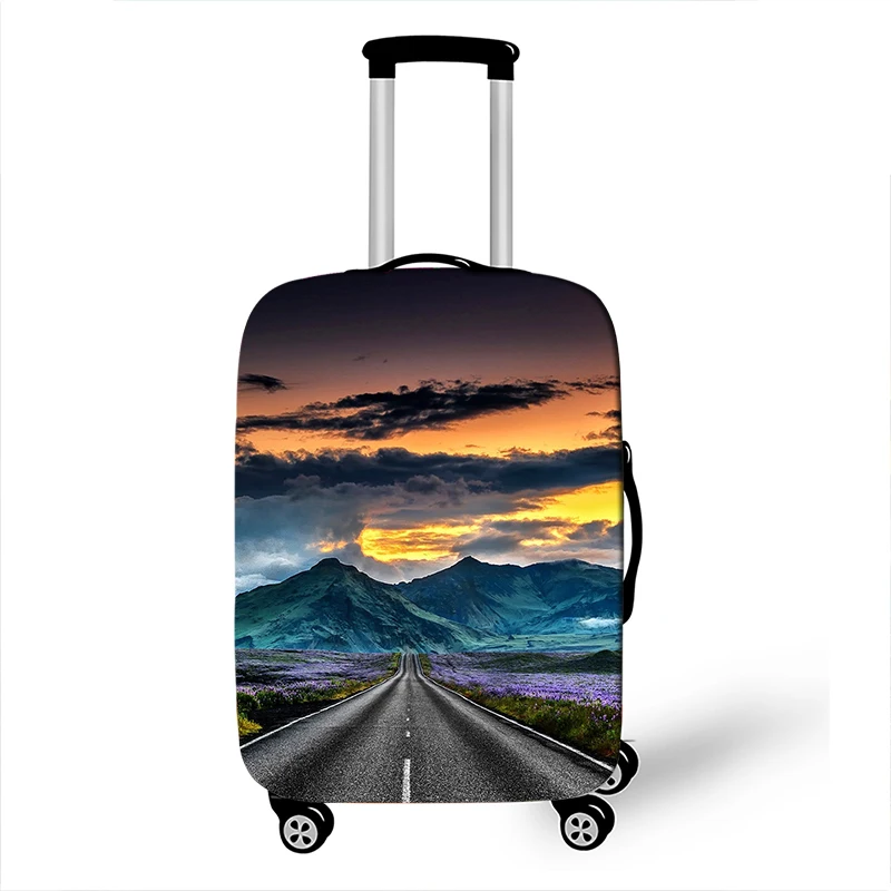 3D Tropical Beach Print Luggage Cover For Travel Holiday style Suitcase Covers Elastic Travel Trolley Protective Case Cover
