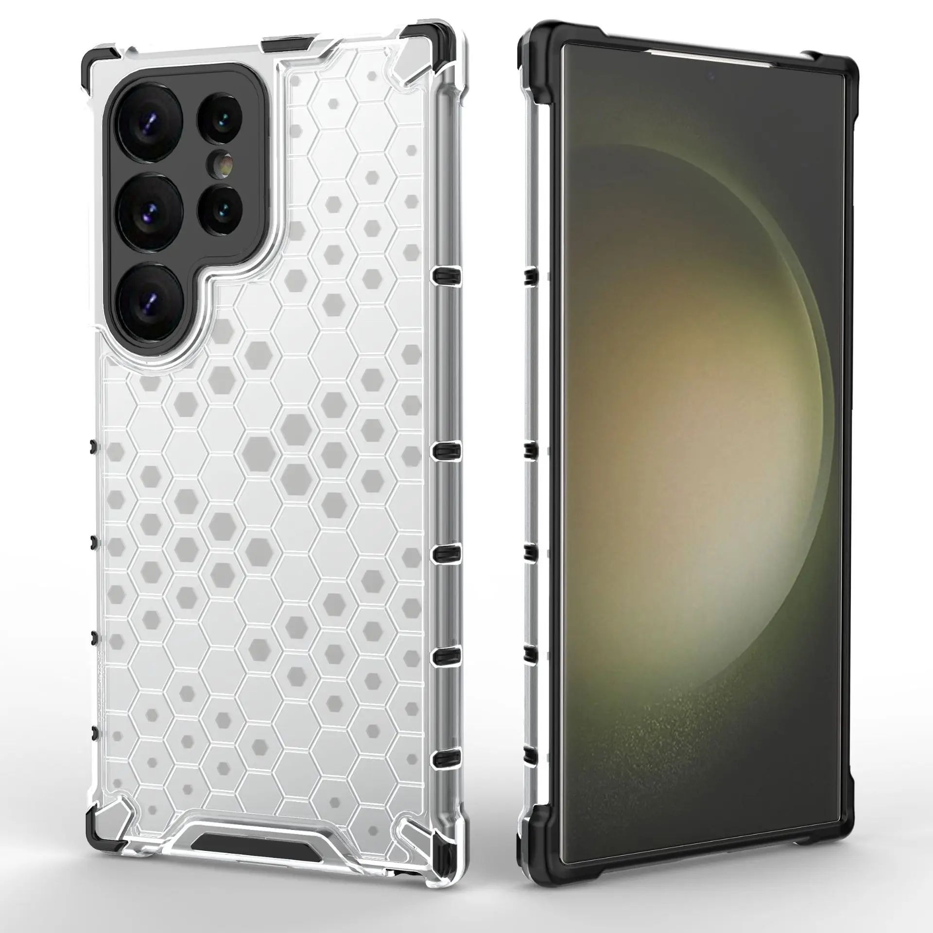 

Чехол teroxa для Samsung Galaxy S24 Ultra, жесткая задняя крышка из поликарбоната, мягкий бампер из ТПУ, Противоударная подушка безопасности, сотовая теплоотдача