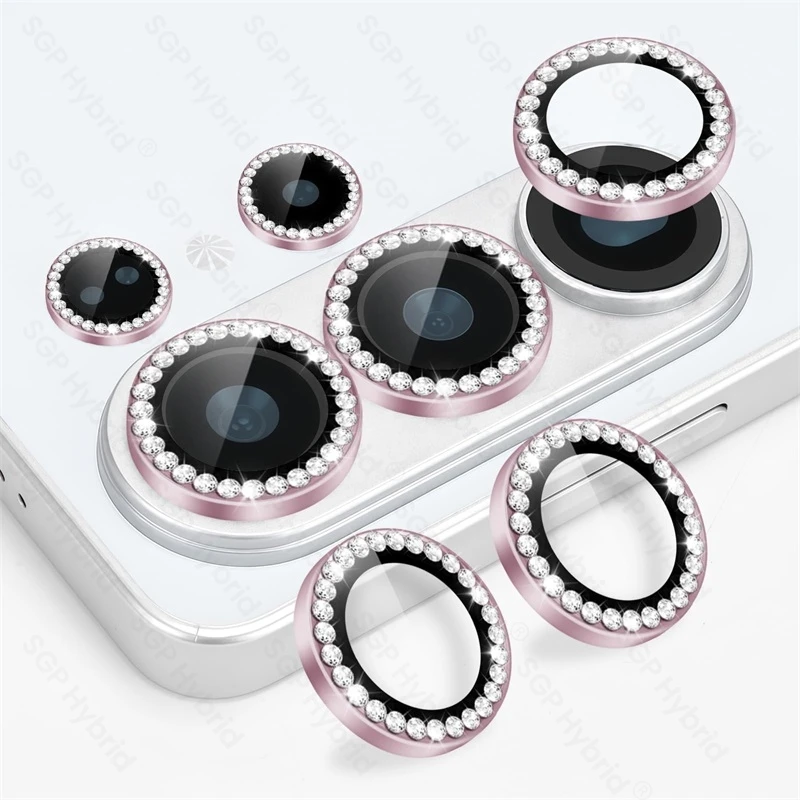 Luxury Diamond Metal Ring Camera Protector Case